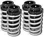 Compatible/Replacement For 1989-1999 Mit Eclipse/1991-1999 Nissan Sentra/1993-1997 Toyota Corolla/1995-1999 Toyota Tercel Adjustable Black Scale Coilover Dual Lock Lowering Springs Silver