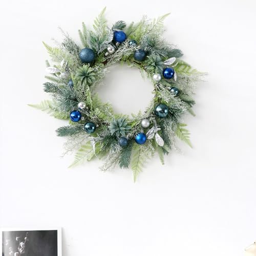 Couronne de Noël à suspendre抗風、不落葉，適合大門與聖誕餐桌