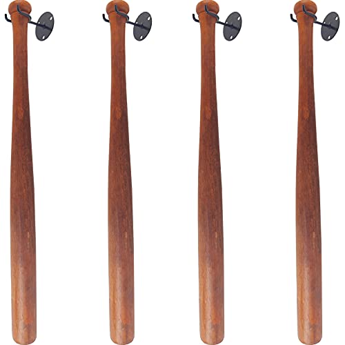 Royhoo 4Pcs Baseball Bat Holders Memorabilia Baseball Bat Display - Multipurpose Sturdy Bat Holder - Bat Hooks For Baseball & Softball Bat - Rack Holder Wall Mounted Display Hanger,Black #TOP2