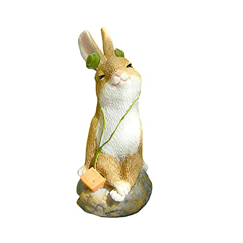 Gemmia Figurines miniatures de lapin de jardin - Écoute avec cœur Cover