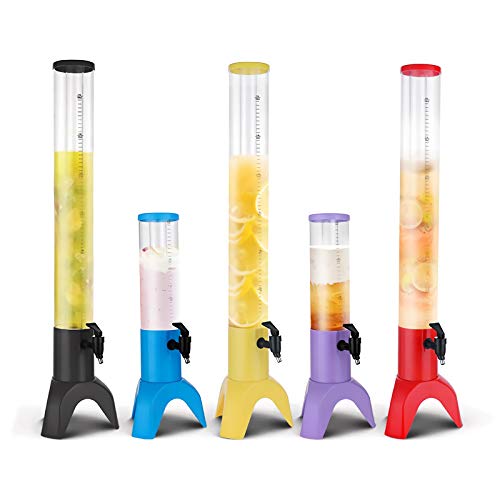 Beer Tower Dispenser Torre de cerveja com torneira, tubo de gelo e luzes LED, dispensador de bebidas