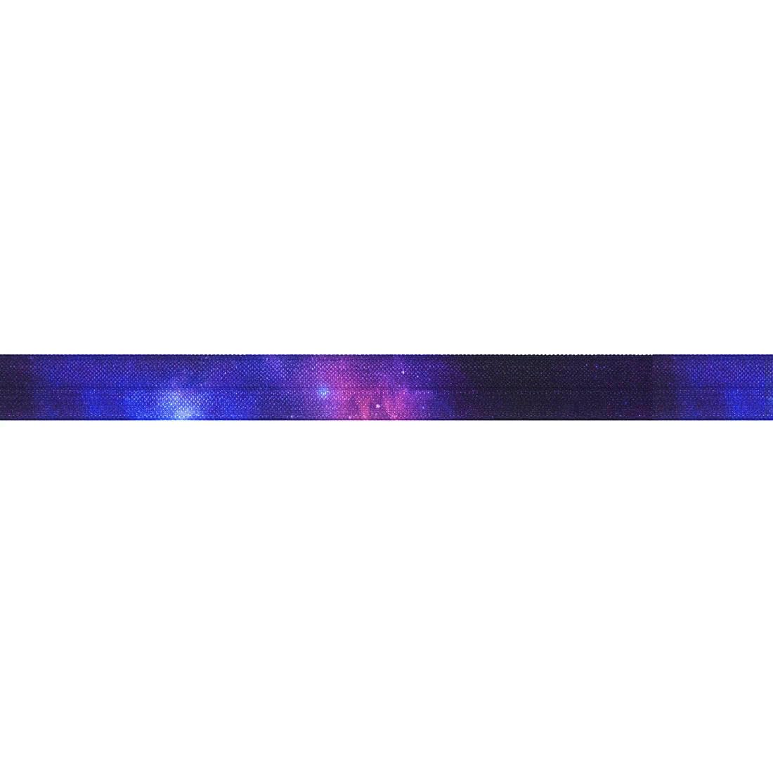 Elástico estampado de 15 mm (5/8") para doblar, banda de satén con diseño floral arcoíris de licra, para el pelo, para coser, 2,5 o 10 yardas - B-27-15 mm - 100 yardas