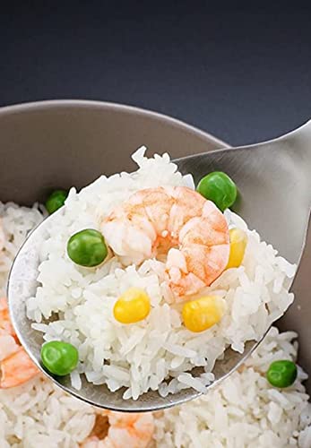 Image of Baskety Stainless Steel Rice Paddle Spoon Non Stick Heat Resistant Kitchen Gadgets Rice Scooper Rice Spatula Rice Cooker Spoon Works for Rice Mashed Potato Or More (Multicolor)-1 Piece