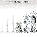 SINBEE Balloon Arch Stand, Balloon Arch Kit of 2, 7 Feet Height Adjustable Metal Balloon Column Stand for Party Decorations Wedding Birthday, Graduation Party Decoration, Baby Shower, Silver