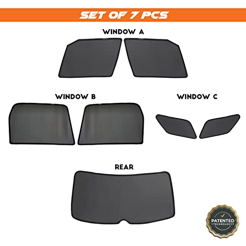 Image of XUV700 Magnetic Sun Shades /Curtains - Set of 7pcs Suitable for XUV700 2021 Onwards
