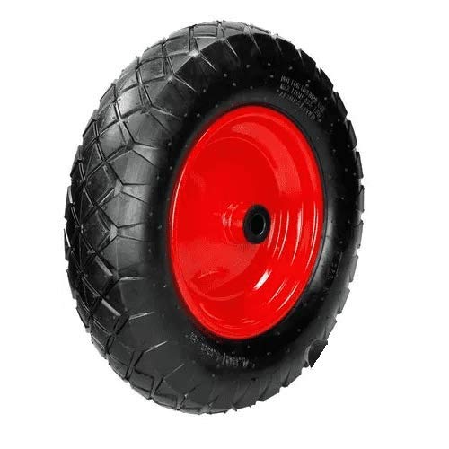 CABLEPELADO Rueda maciza de carretilla anti-pinchazos 80 Kg diametro 35 Negro