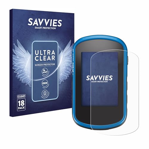 savvies Protector Pantalla para Garmin eTrex Touch 35 (18 Unidades) Película Ultra Transparente