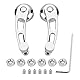 Auto Fenstergriff, 2PCS Auto Auto Fenster Kurbelgriff Set Auto Zubehör Fit für ältere Modelle Silber