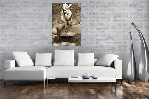 Toile sépia deyoli format drôle 90x60 ravivez vos plus beaux souvenirs - 2