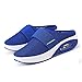 ilbcavne Scarpe da Passeggio Ortopediche Slip-On con Cuscino d'Aria per Diabetici Respirabile Shock Assorbente Scarpe da Ginnastica in Maglia Casual con Supporto Ad Arco(Size:39EU,Color:Blu)