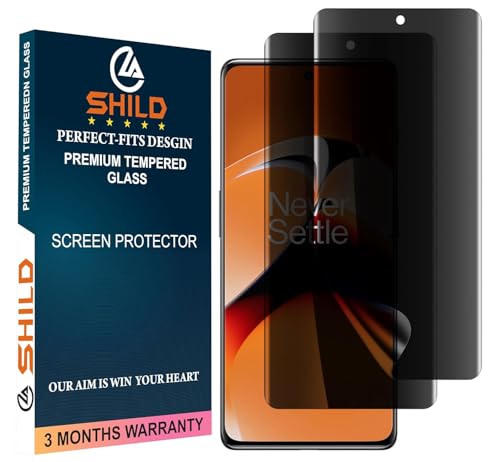 Image of SHILD Silicone-(Pack 2 Privacy Screen Protector For Oneplus 11R|Edge To Edge Privacy (Anti Spy) Screen Protector Guard For Oneplus 11R-Anti Spy /Hd /Easy Application|Fingerprint Working