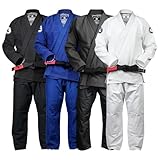 Gold BJJ Foundation Gi - Pearl Weave Jiu Jitsu Gi for Men and Women - IBJJF Competition Legal BJJ Gi (White, A2H)