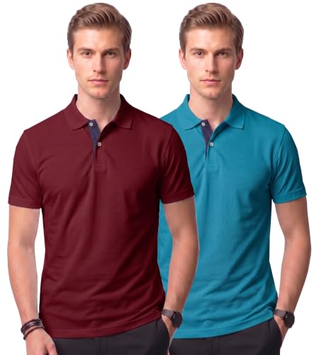 Image of XENOVAURBAN Dry Fit Polo Combo Tshirts for Man | Regular Fit | Quick Dry Mars Fabric Polo T-Shirt with Collar for Men