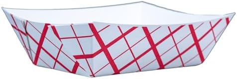 Southern Champion Tray 0425 #300 Southland Paperboard Food Tray, 3 lb Capacity, Red Check (Case of 500)