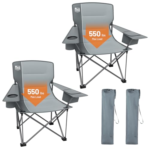 TIMBER RIDGE Oversized Folding Camping Chair for Adults, Support ...