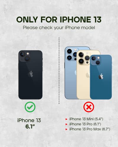 PORTER RILEY Leather Case Compatible with iPhone 13 (6.1 inch), Premium Genuine Nubuck Leather - Image 2