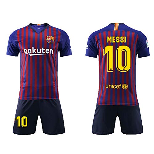 QIKHUK Conjunto de fútbol Barcelona Camiseta No. 10 Messi Ropa ...