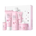 Skin Care for Teenage Girls, Sakura Skincare Set, Pamper Gifts Her, 5 Piece Cherry Blossom Beauty Gift Set - Hydrating & Brightening Skincare Kit for Women, Mum, Birthday Gifts (Sakura-5PCS)