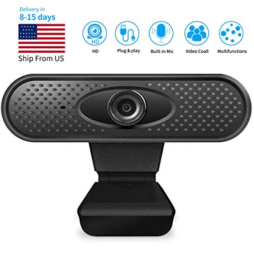 HD 1080P Webcam Pro, 5 Megapixel Streaming Web Camera with Noise Reduction Microphone