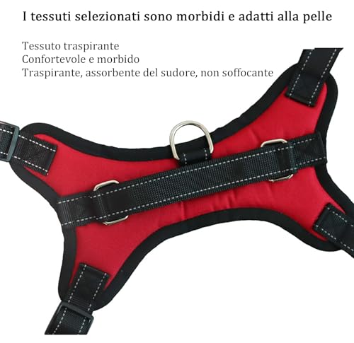 MENGTEQI Professionelles Hundegeschirr für Hunde, bequem und atmungsaktiv, anpassbar für kleine, mittelgroße und große Hunde, geeignet für Spaziergänge, Laufen, Training usw. (Black, M)