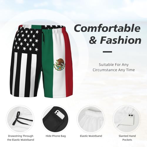America Tigray Region Flag Mens Swim Trunks with Compression Liner 2 in 1 Quick Dry Bathing Suit Beach3