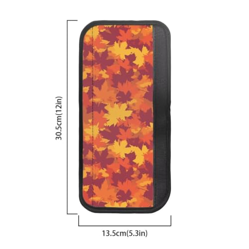 Image of Dreaweet Maple Leaf Print Refrigerator Handle Covers Set of 4