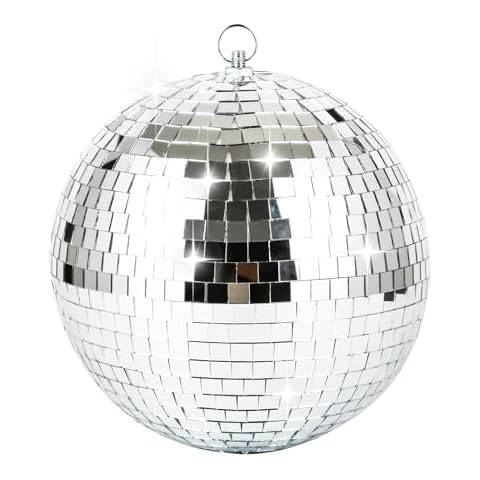 NuLink Disco Ball 8" Disco Ball Decor Hanging Disco Ball for Party Mirror Ball for Big Party Decorations Wedding Home Cover