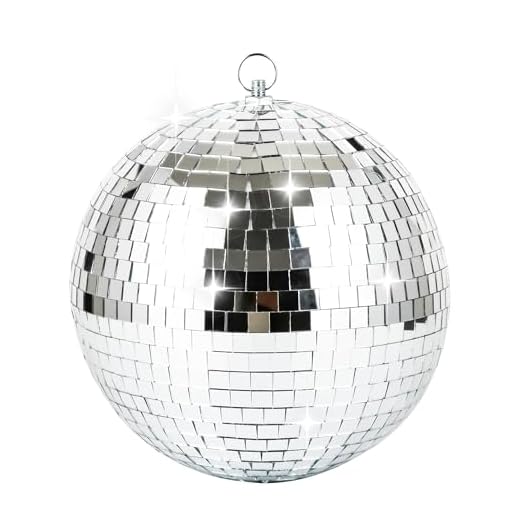 NuLink 8" Disco Ball Decor Hanging Mirror Ball for Big Party Decorations Wedding Home
