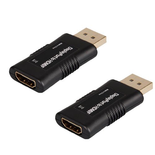 SIENOC 2 Packs Display Port DP Male to HDMI/F Connector Adaptor Pack of 2 Color Black