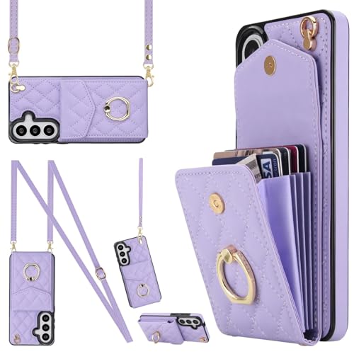 Étui Galaxy S26 porte-cartes résistant aux chocs avec cordon bandoulière