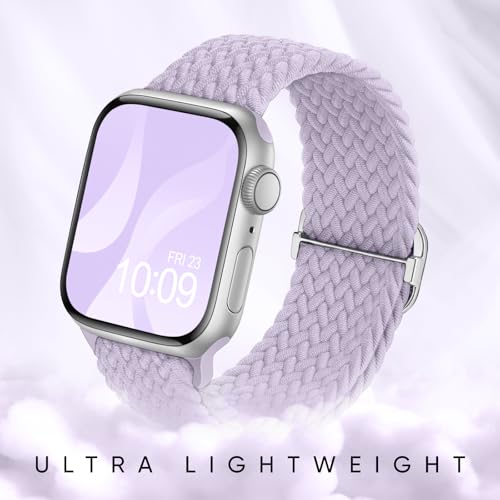 Image of 8 Pack Braided Stretchy Solo Loop Compatible with Apple Watch Bands Women
