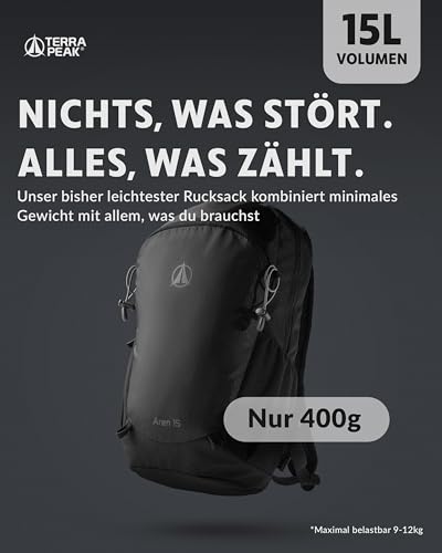 Terra Peak 15 Liter Wanderrucksack für Damen und Herren