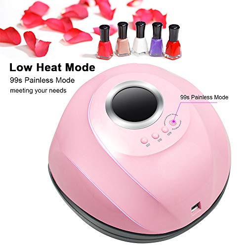 KKmoon Lâmpada de unha LED UV inteligente Secador de esmaltes com 3 temporizadores Luzes LED de 45 u