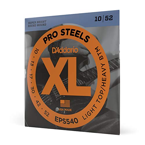 D'Addario E Gitarren Saiten | Gitarrensaiten E Gitarre | E Gitarre Saiten | Electric Guitar Strings | EPS540 XL Gitarrensaitensatz Light Top 0,025 cm - 0,13 cm (.010 - .052 Zoll)