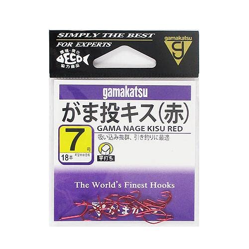 Gamakatsu(がまかつ) 釣り針 キス用 7号 18本入り 赤