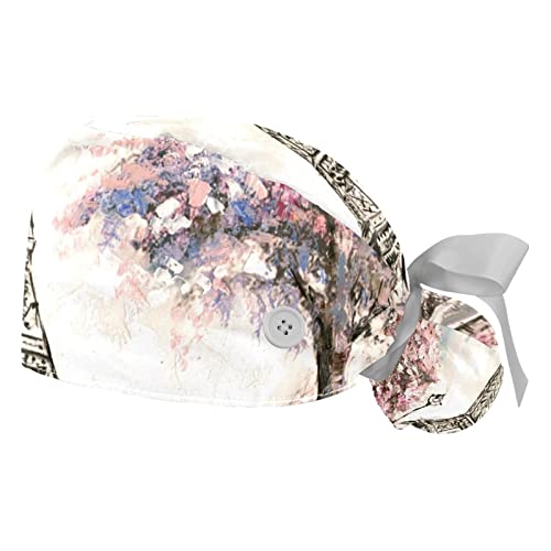 Chapeaux bouffants Tour Eiffel JDEZ : lot de 2 casquettes de travail respirantes mixtes