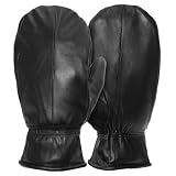 Pratt and Hart Park City Women’s Rabbit Fur Lined Mittens Size M Black