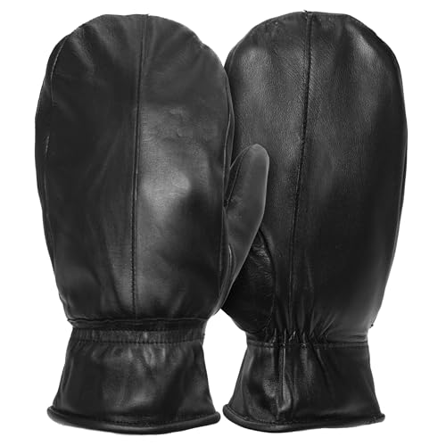 Pratt and Hart Park City Women’s Rabbit Fur Lined Mittens Size M Black