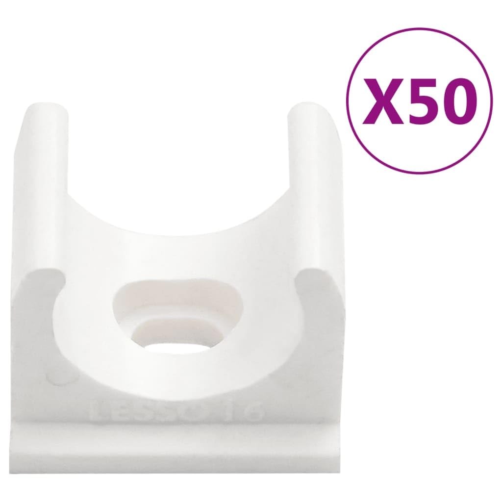 Goulotte de Câbles avec Clips Ø 16 mm 30 m PVC Blanc