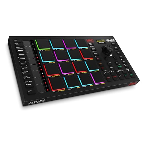 Akai Professional - Akai Professional MPC Studio Contrôleur MIDI Beat Maker avec 16 pads RGB sensibles à la vélocité, logiciel MPC, bande tactile assignable et écran LCD