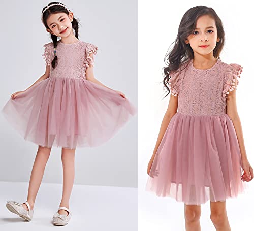 Baby Girls Tutu Tulle Dress Toddler Flower Girl Party Casual Dresses Boho Sundress 6 Months Dusty Pink #TOP2