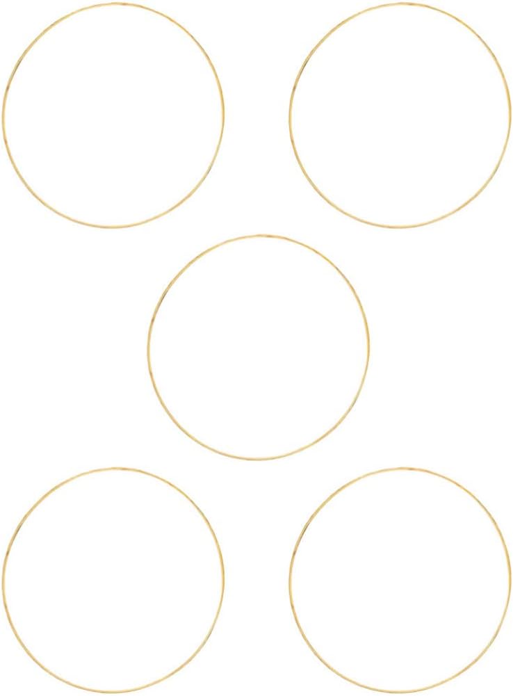 NUOBESTY 5pcs Metal Dream Catchers Crafting Hoops for Home Decor and Party Decorations for Handmade Wreaths and Creative Projects