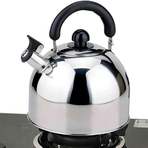 HEMOTON 1 peça de chaleira 6L de grande capacidade de aço inoxidável 6L com apito doméstico para coz