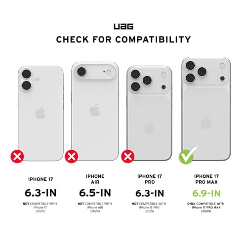 Image of Urban Armor Gear UAG Monarch Pro Magnetic Compatible, Rugged Heavy Duty Shockproof Military Grade Protective Case /Cover Designed for iPhone 17 Pro Max (2025) - Kevlar Element Green