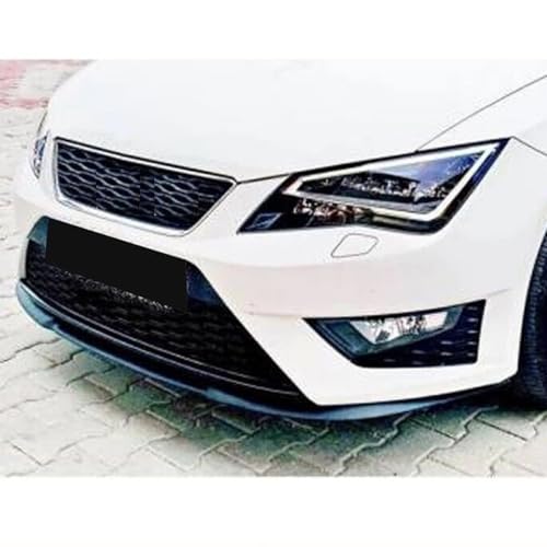 Para Seat Leon Mk3 Cupra Kit de alerones para parachoques delantero, kit de cuerpo de spoiler negro (3 piezas)