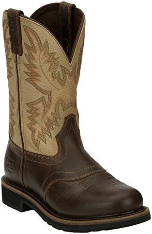 Justin Men's Superintendent Western Boot Square Toe Brown 10.5 D | Image 2