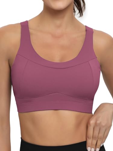Image of RUNNING GIRL High Impact Sports Bras for Women,Racerback Running Bra Workout Crop Tank Tops Longline Sports Bra Push up