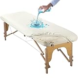 PU Leather Massage Table Cover with Strip, Reusable Lash Bed Cover for 23Inch Width Massage Bed in Wax Therapy Spa Facial Tattoo Beauty Salon, Waterproof Esthetician Bed Sheet Easy to Wipe Oil Stains