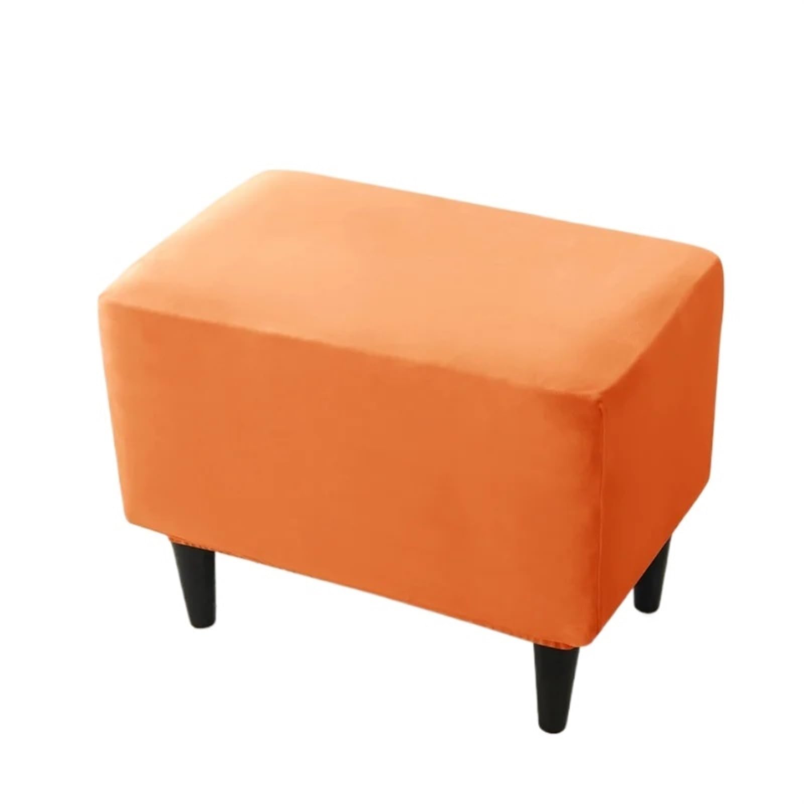 YXINAER Foot Stool Cover Velvet Elastic Ottoman Stool Cover Rectangle Bedroom(B7 Footstool Cover)