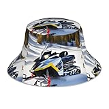 HJFCZH Fortschrittlicher Schneemobil-Druck, reflektierend, unisex, leicht, atmungsaktiv, faltbar, Schwarz